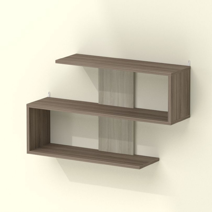 Полка Д 7 856х208х526  ясень шимо темный/ясень шимо светлый