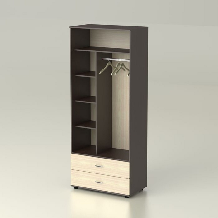 Шкаф Сонет 2 2 948х522х2300 венге/дуб млечный