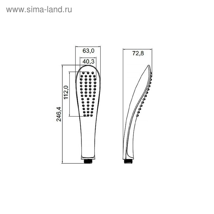 

Душевая лейка IDDIS, 020, 0201F00I18