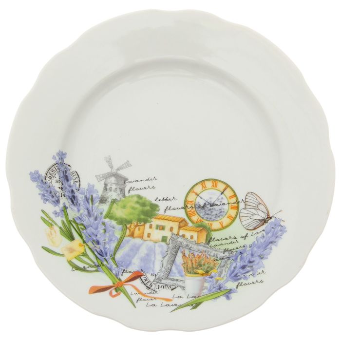 Тарелка мелкая d=20 см с вырезным краем "Прованс"