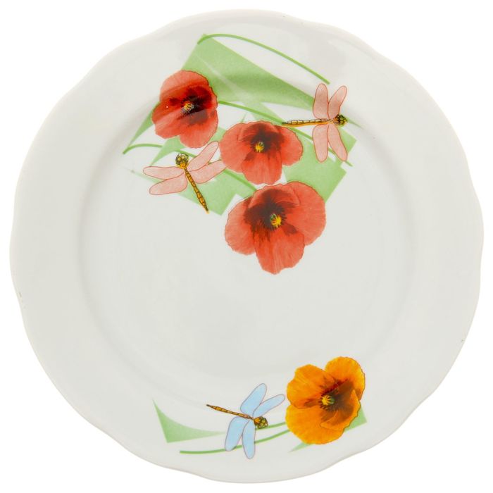 Тарелка мелкая 17,5 см "Июльский мак"