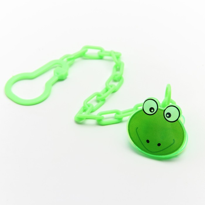 Прищепка для пустышки на цепочке «Лягушонок», цвета МИКС