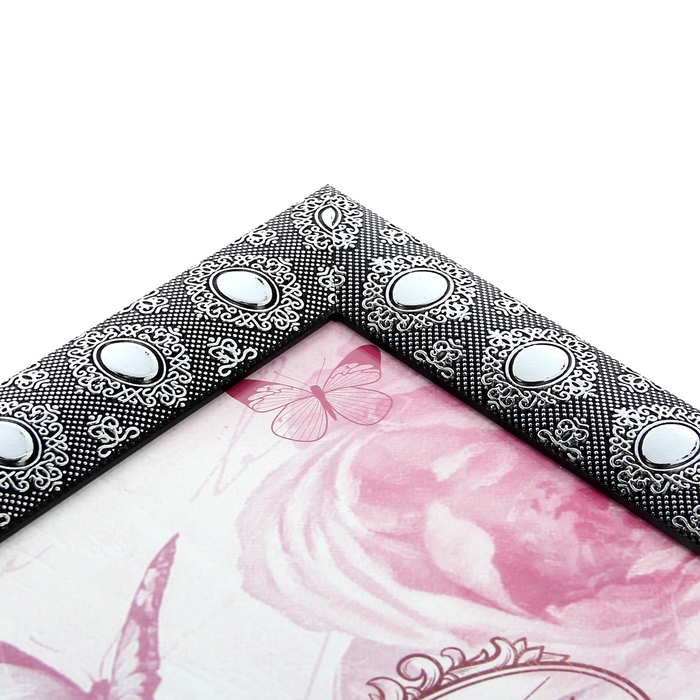 Фоторамка "Медальон" тёмное серебро, А4