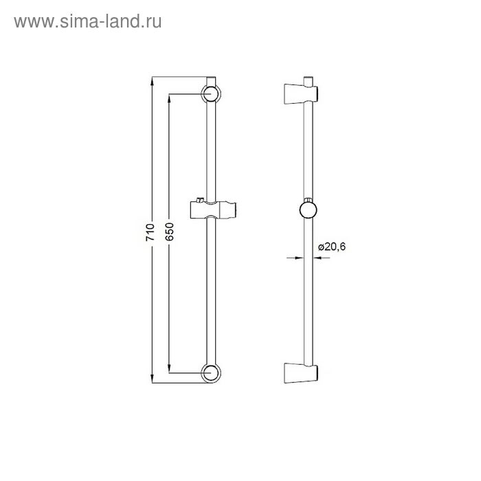 

Стойка для душа IDDIS A31552, 710 мм