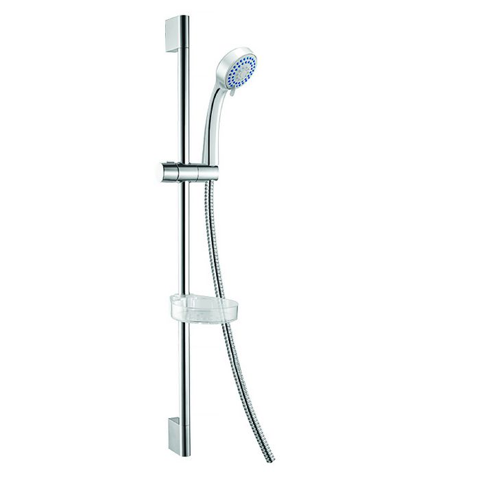 Душевой гарнитур Milardo, 1103F70M16, лейка 3 режима, стойка 70 см, мыльница, шланг 1,5 м
