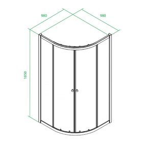 

Душевое ограждение IDDIS Mirro, M50R101i23, 100х100х185 мм, для низкого поддона