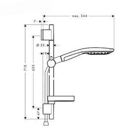 

Душевой гарнитур Hansgrohe Raindance Select, 150 х 70 см