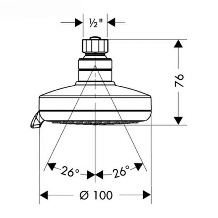 Лейка душевая Hansgrohe Croma 100 Vario 27441000