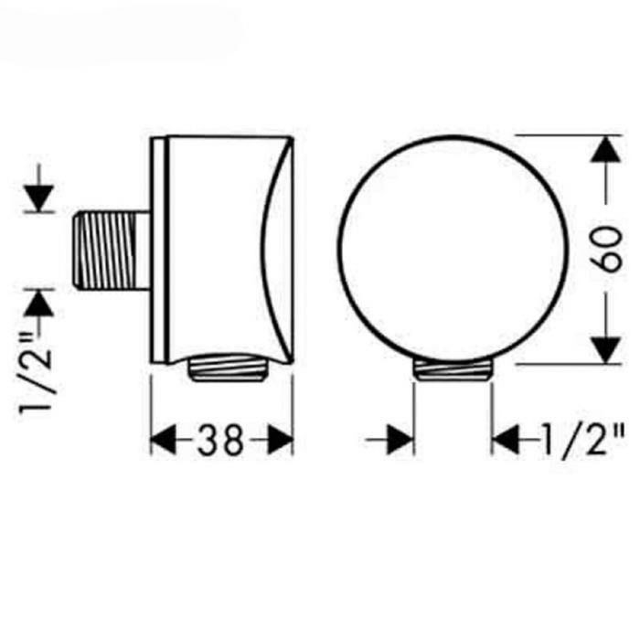 Шланговое подсоединение Hansgrohe Fixfit 27453000