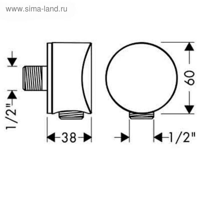 фото Шланговое подсоединение hansgrohe fixfit 27453000