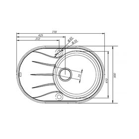 

Мойка кухонная гранитная IDDIS Kitchen G "Сафари", K14S771i87, 770х500 мм