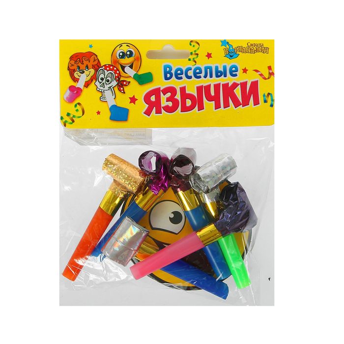 Язычок "Улыбнись", набор 6 шт., цвета МИКС