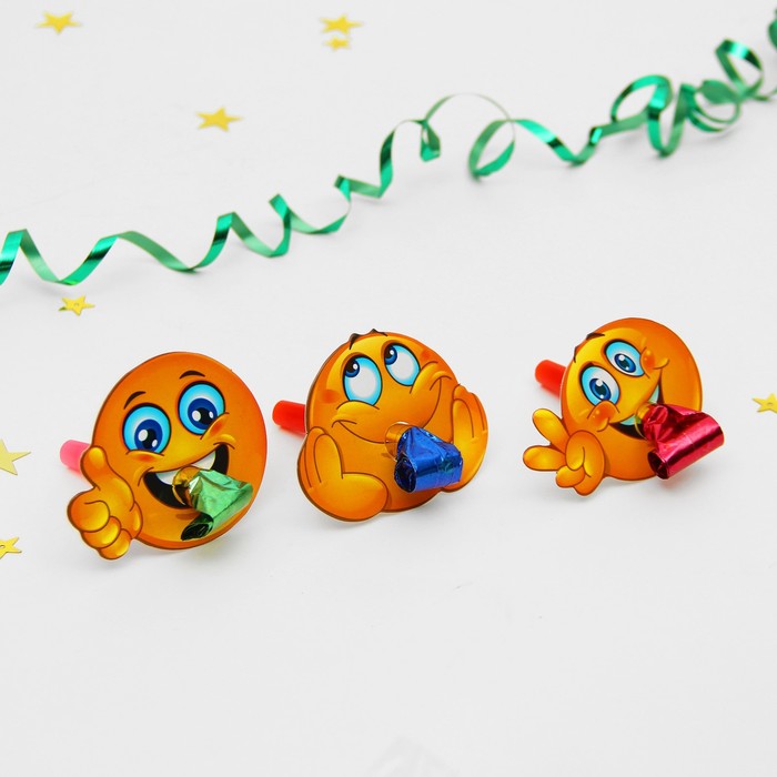 Язычок "Веселимся!", набор 6 шт., цвета МИКС