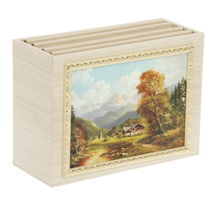 Фотобокс "Горная тропа" для фото 13х18 см, 96 шт., выбеленный дуб, МИКС