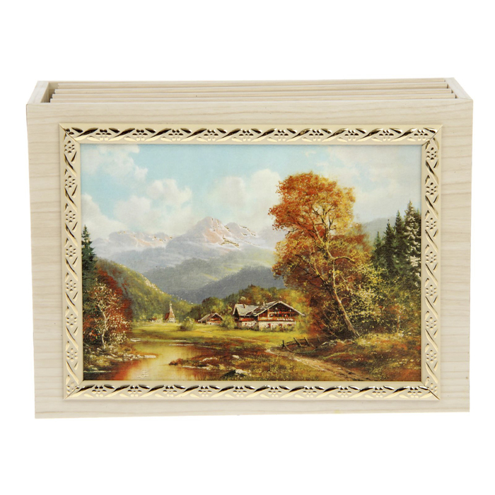 Фотобокс "Горная тропа" для фото 13х18 см, 96 шт., выбеленный дуб, МИКС