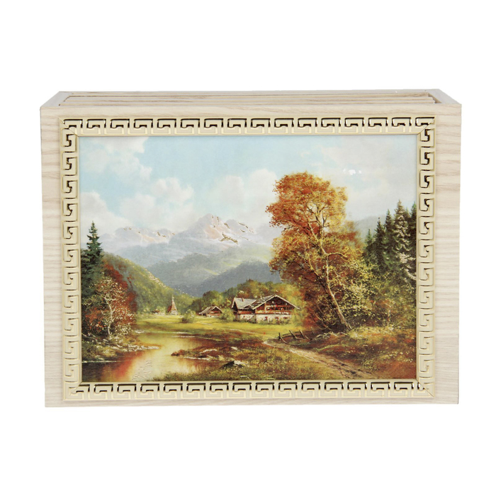 Фотобокс "Горная тропа" для фото 13х18 см, 96 шт., выбеленный дуб, МИКС