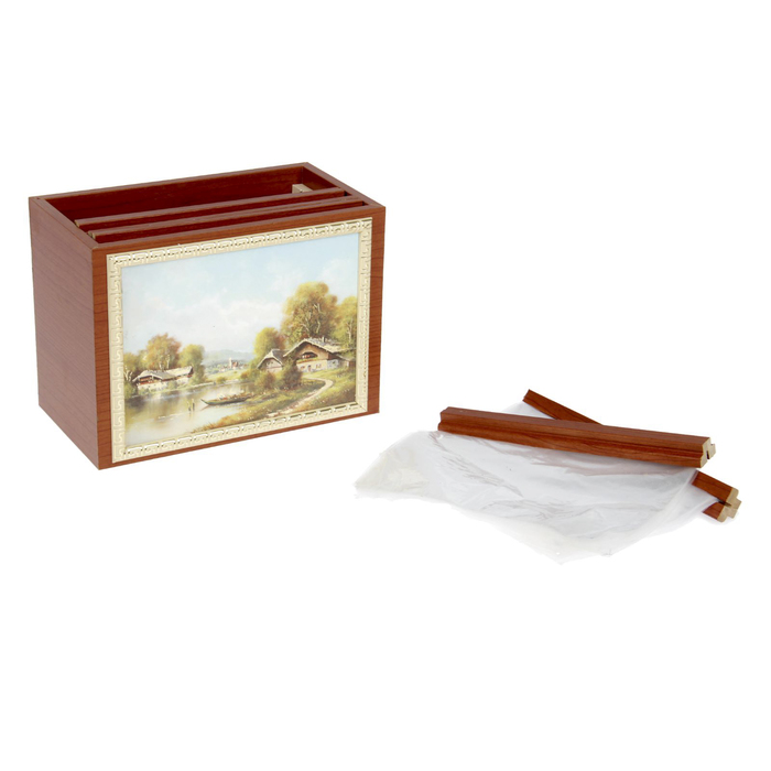 Фотобокс "Домик у озера" для фото 13х18 см, 96 шт., вишня, МИКС