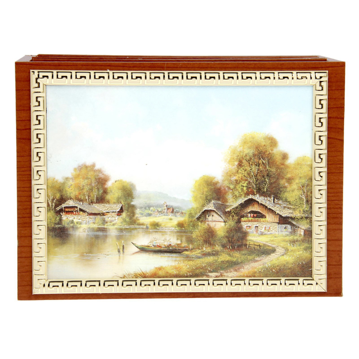 Фотобокс "Домик у озера" для фото 13х18 см, 96 шт., вишня, МИКС