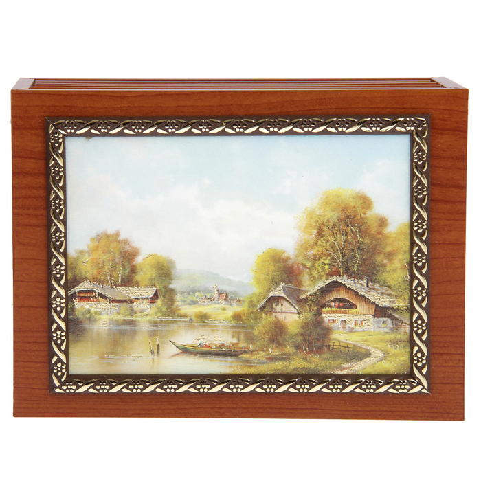 Фотобокс "Домик у озера" для фото 13х18 см, 96 шт., вишня, МИКС