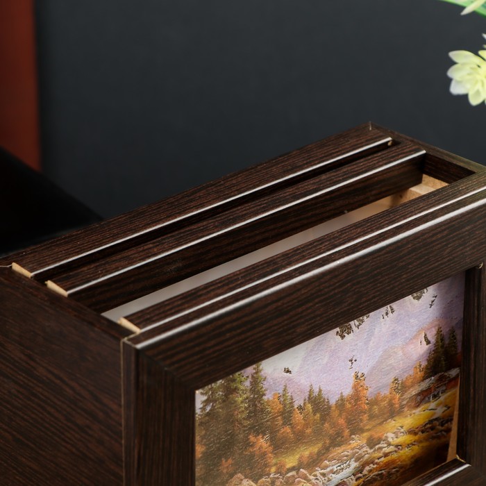 Фотобокс "Горная река" для фото, ольха, 13х18 см, 96 шт.