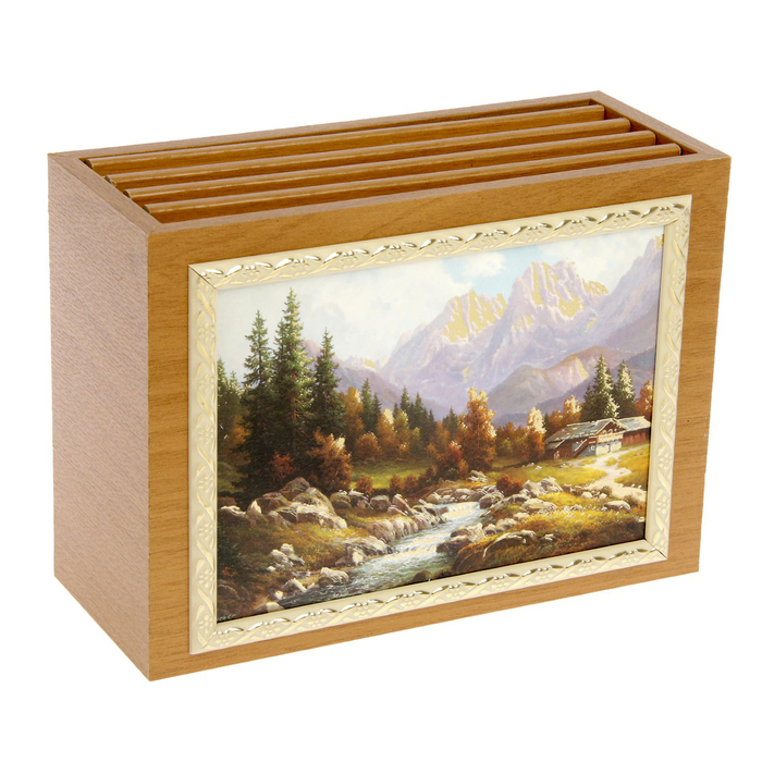 Фотобокс "Горная река" для фото, ольха, 13х18 см, 96 шт.