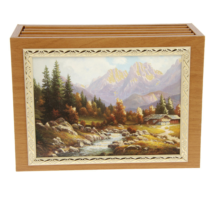 Фотобокс "Горная река" для фото, ольха, 13х18 см, 96 шт.