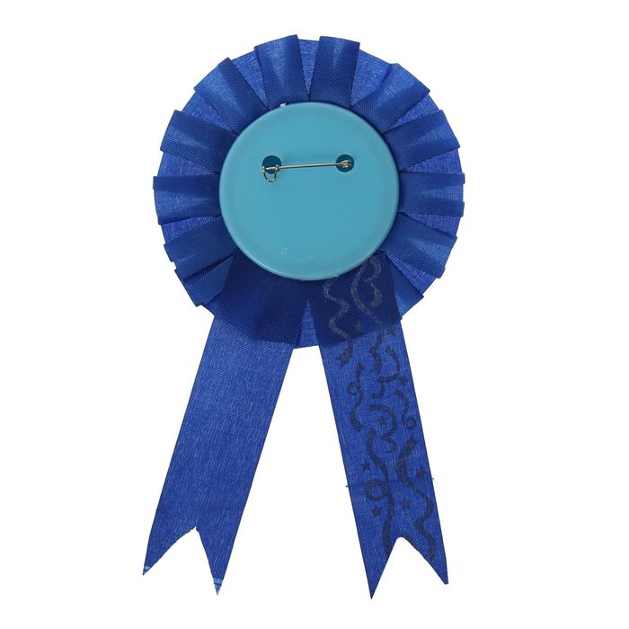 Значок орден "С днем рождения" синий цвет, на булавке