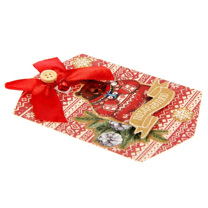 Шильдик с декором на подарок «Снежные истории», 11,5 × 14 см набор для создания