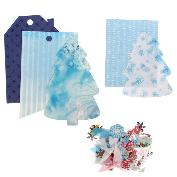 Шильдик с декором на подарок «Сказки о зиме», 11,5 × 14 см набор для создания