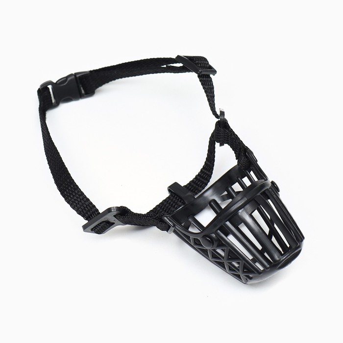 Намордник пластиковый, р-р 1 (ДН 5 см, ОМ 18 см, ошейник полиэстр 24-32 х 1 см)