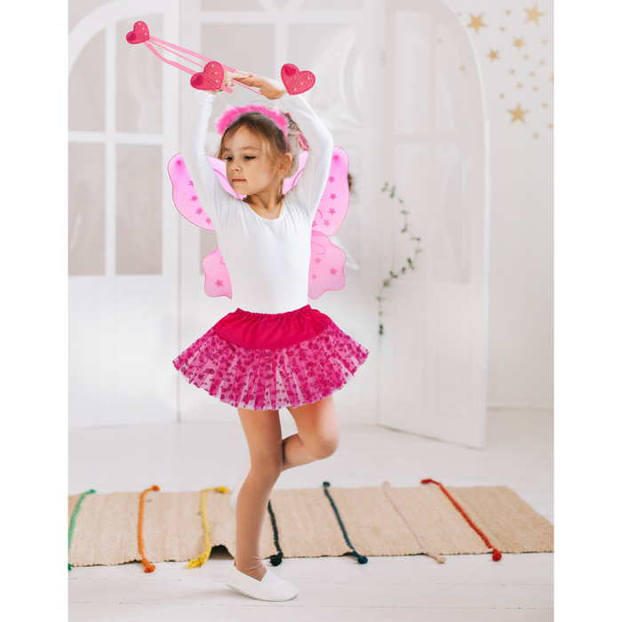 Карнавальный набор "Фея", 4 предмета: ободок, жезл, крылья, юбка, 4-6 лет