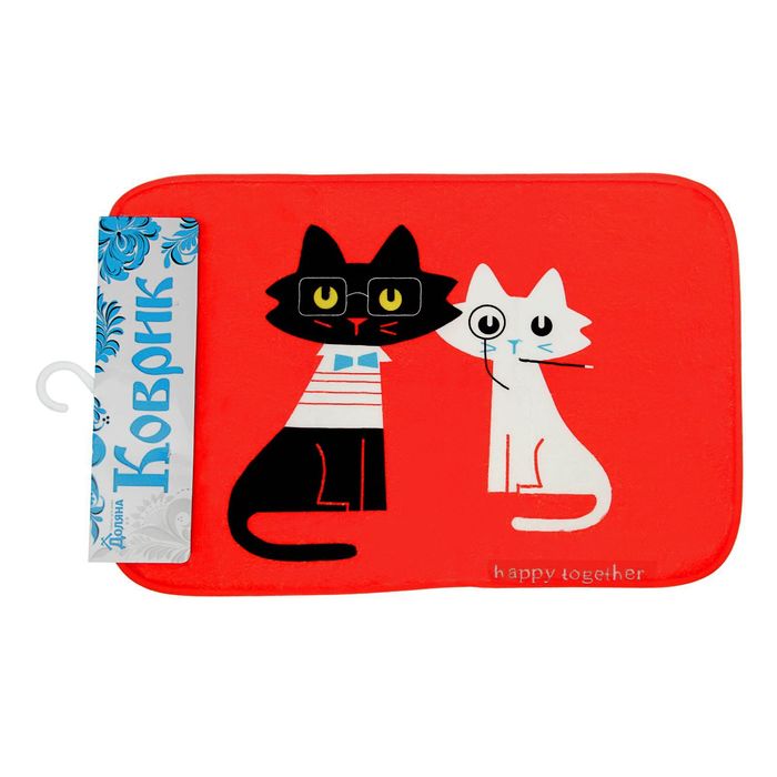Коврик для ванной "Умные котики"