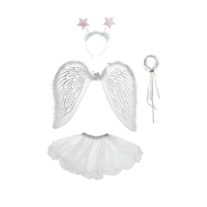 Карнавальный набор "Ангелочек", 4 предмета: ободок, крылья, жезл, юбка, 3-5 лет