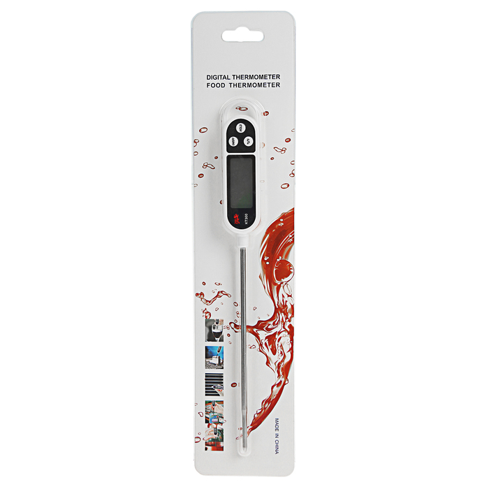 Термощуп электронный, 24.5 см, нержавеющая сталь, белый