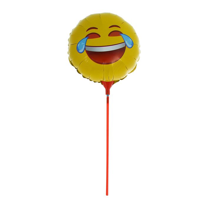 Шар фольгированный 8,5" с палочкой "Смех до слез"