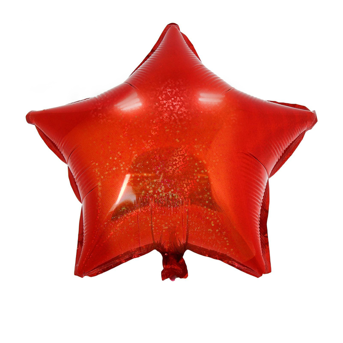 Шар фольгированный 18" "Звезда", голография, цвет красный