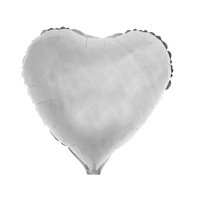 Шар фольгированный Сердце 18" Голография Серебро