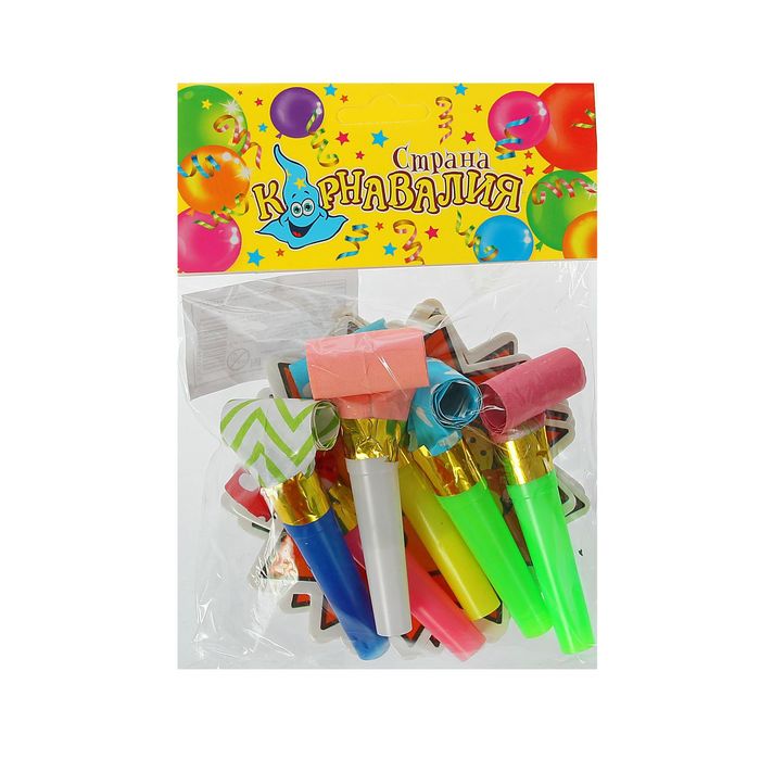 Карнавальный язычок "Лев" набор 6 штук, цвета МИКС