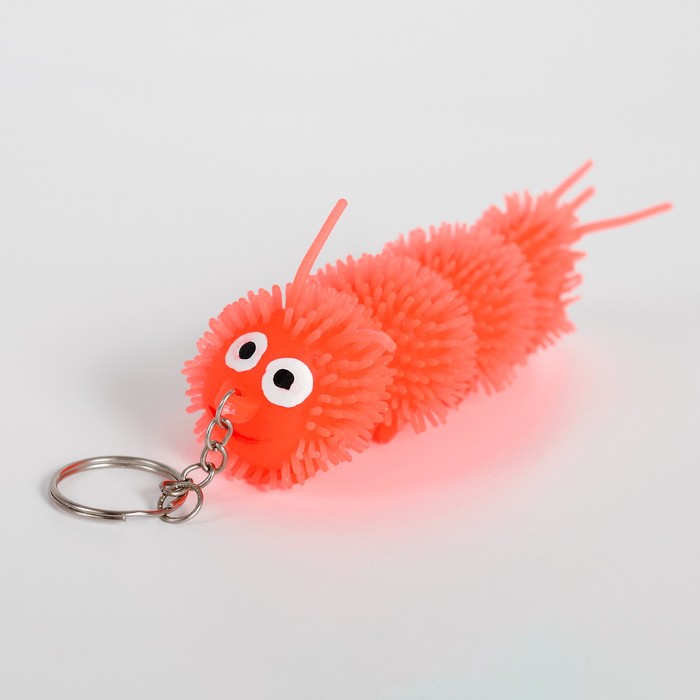 Ёжка резиновый "Гусеница", световой, цвета МИКС