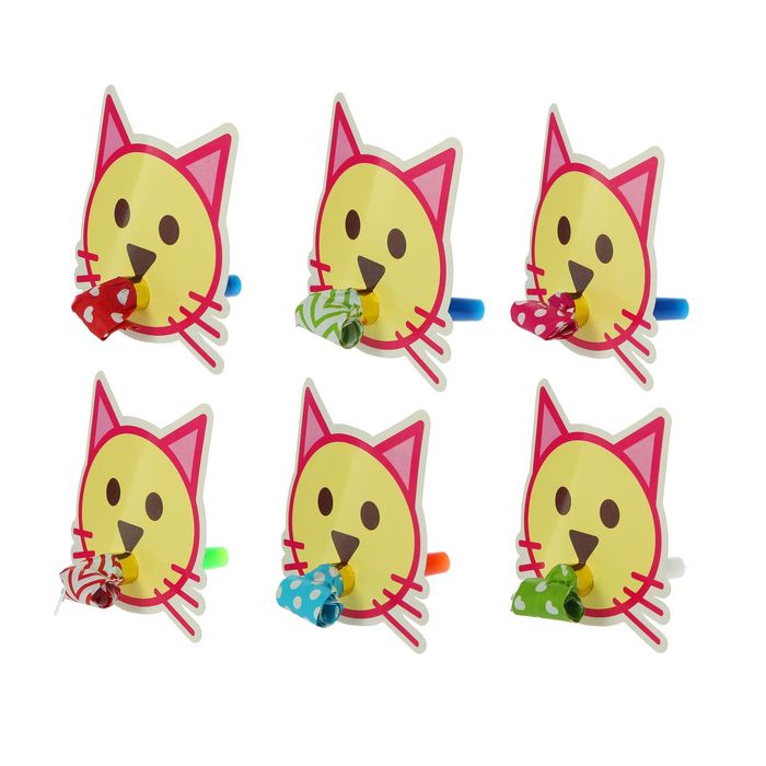 Язычок "Киса" (набор 6 шт), цвета МИКС