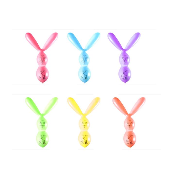 Шар латексный "Заяц", фигура, набор 25 шт., цвета МИКС