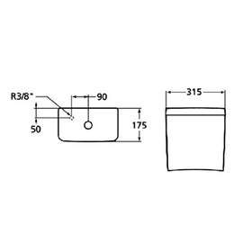 

Бачок для унитаза Ideal Standard Connect Cube, нижняя подводка