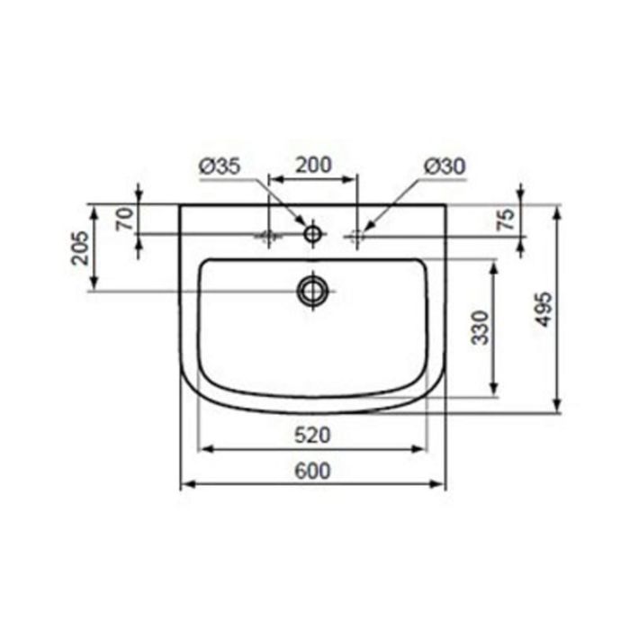 Раковина подвесная Ideal Standard Tempo 60x50 T056401