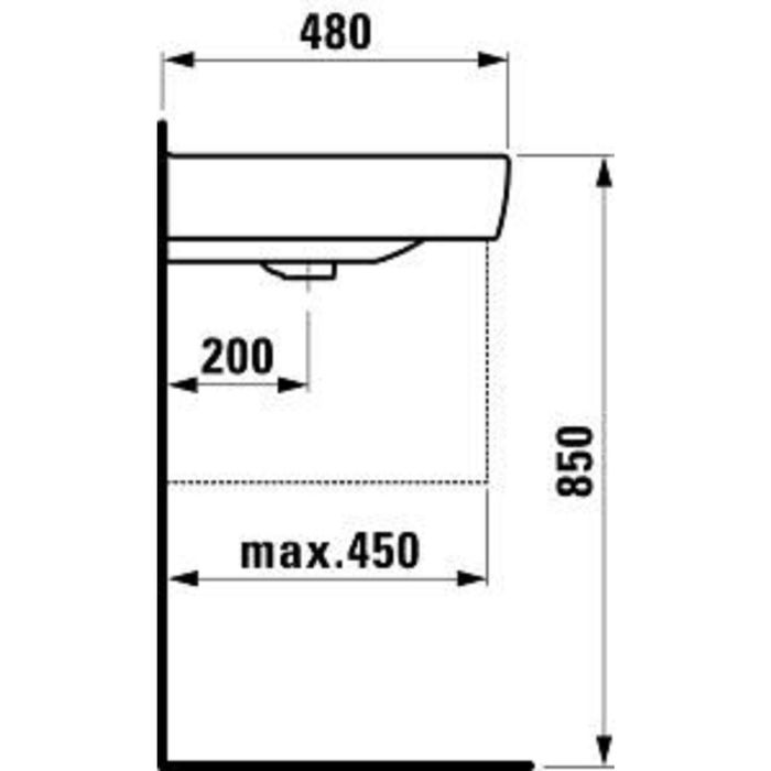 Подвесная раковина Laufen Pro, 60 х 48 см