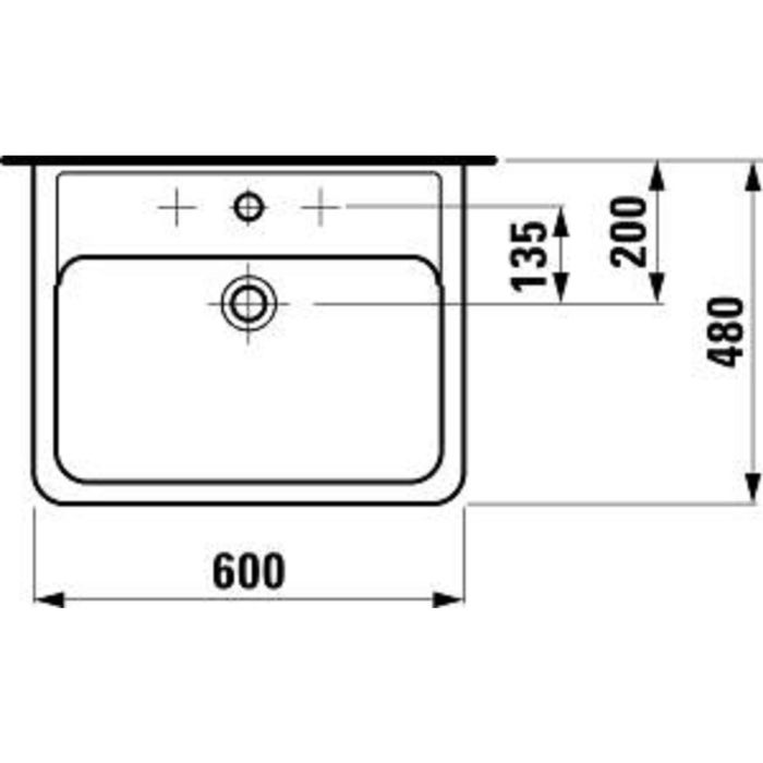 Подвесная раковина Laufen Pro, 60 х 48 см