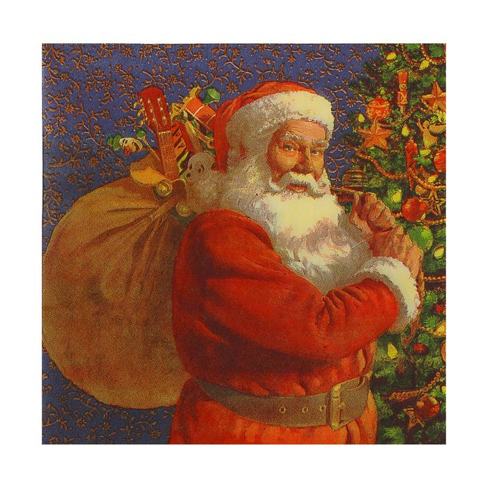 Салфетки бумажные "Дедушка Мороз" с подарками , 33 х 33 см, набор 20 шт.