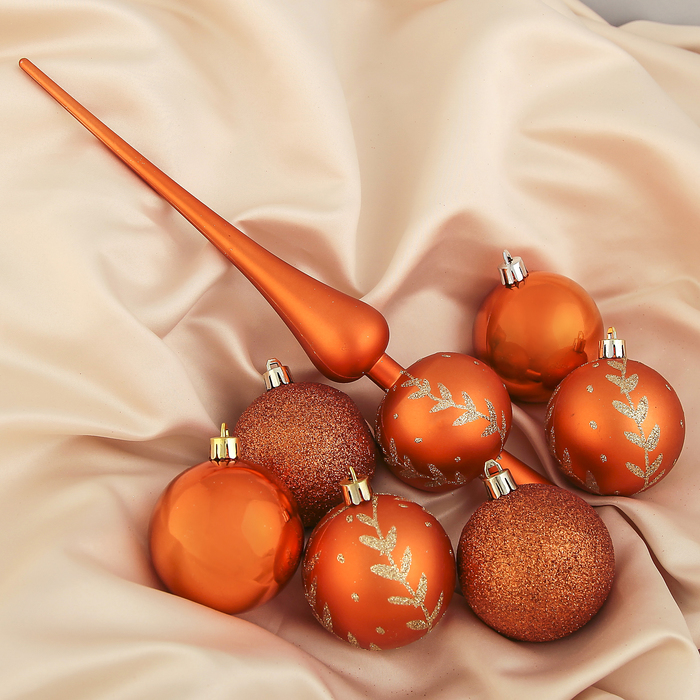 Ёлочные украшения "Тёмно-золотая веточка" (набор 21 шт.)