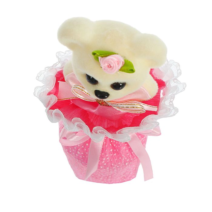 Букет с мишкой "Только для тебя", цвет розовый