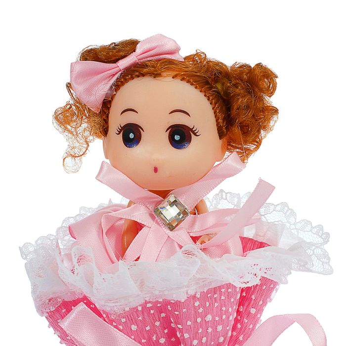 Букет с игрушкой "От всего сердца", цвет розовый