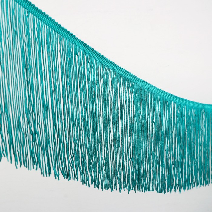 Тесьма декоративная "Бахрома", ширина 15см, длина 5±1м, цвет зелёный